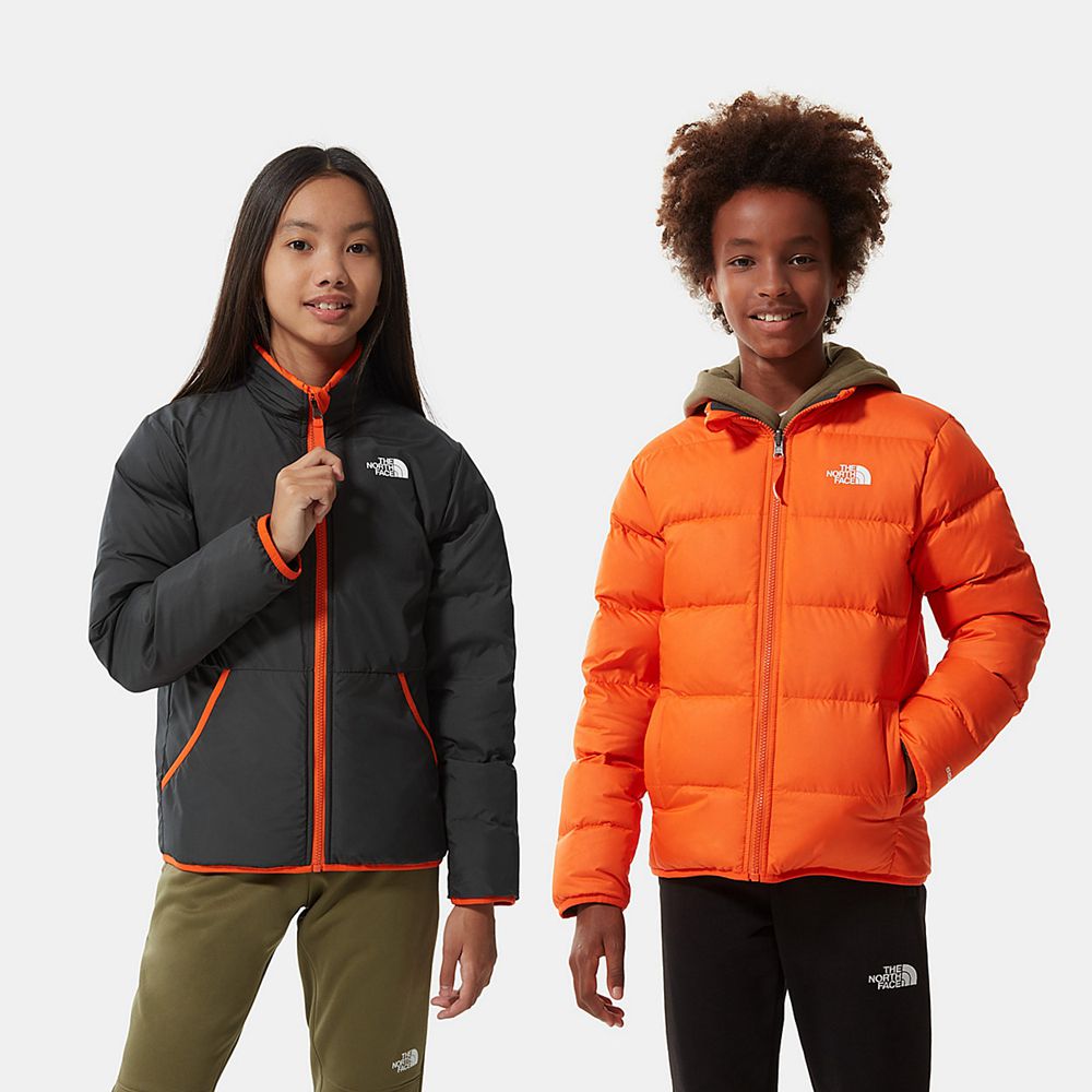 The North Face Jackets Youth Australia - The North Face Reversible Andes Red Orange Hiking (ICV-1460